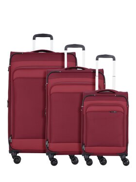 D&N D&N Komplet walizek 310172 Bordowy