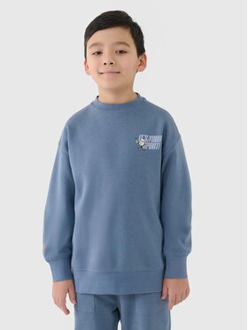 4F 4F Mikina 4FJRSS25TSWSM2040-32S Modrá Regular Fit