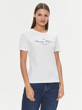 Tommy Hilfiger Tommy Hilfiger Tričko WW0WW40526 Biela Slim Fit