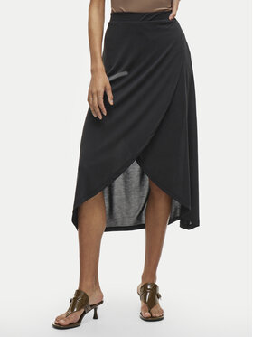 Vila Vila Φούστα maxi Modala 14101691 Μαύρο Regular Fit