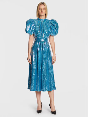 ROTATE ROTATE Rochie cocktail Noon RT1620 Albastru Regular Fit