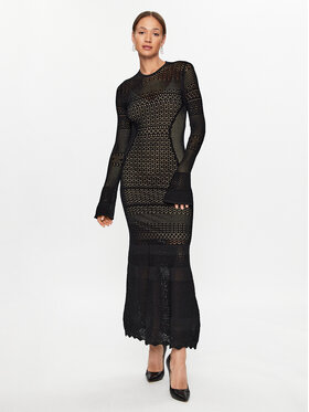 TWINSET TWINSET Trikotažinė suknelė 232TP3100 Juoda Regular Fit