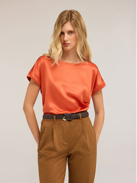 Motivi Motivi T-Shirt G063W703439N017 Pomarańczowy Regular Fit