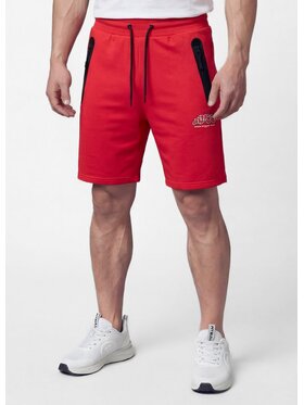 PITBULL PITBULL Szorty sportowe ADCC DOGWOOD Czerwony Regular Fit