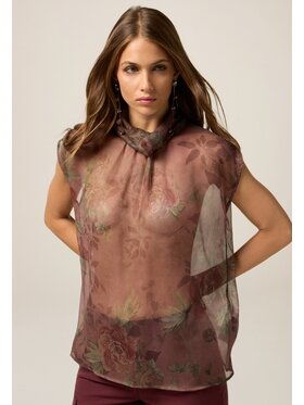 Oltre Oltre Blusa 2040J100819N0S1 Marrone Baggy Fit