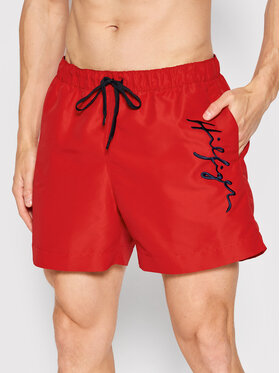 Tommy Hilfiger Tommy Hilfiger Szorty kąpielowe Medium UM0UM02299 Czerwony Regular Fit
