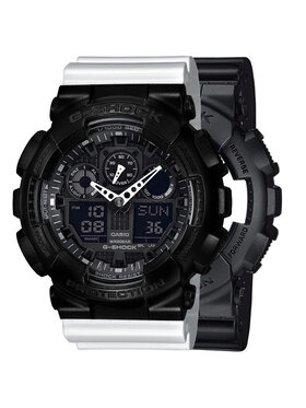 Casio Casio Zegarek SET GA-100-1A1ER + BEZEL 10523429 + PASEK 10347710 Biały