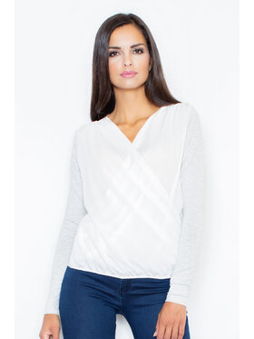 FIGL FIGL Bluzka M375 Szary Regular Fit