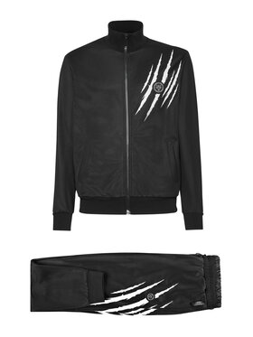 Plein Sport Plein Sport Komplet top i spodnie 8785 Czarny Regular Fit