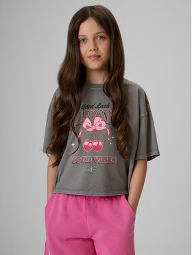 4F 4F T-Shirt 4FJRAW26TTSHF4239-22S Czarny Boxy Fit