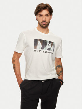 Armani Exchange Armani Exchange T-Shirt 6DZTHF ZJH4Z 1116 Biały Regular Fit