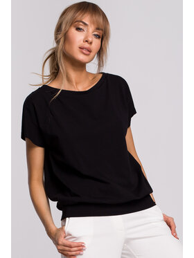 Made of Emotion Made of Emotion Blúzka M498 Čierna Basic Fit