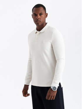 Ombre Ombre Longsleeve OM-POLS-0131 Biały Regular Fit