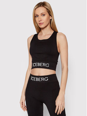 Iceberg Iceberg Top 22EI2P0TA136303 Crna Slim Fit