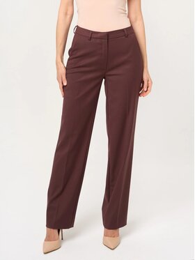 Willsoor Willsoor Spodnie garniturowe 68206 Brązowy Regular Fit