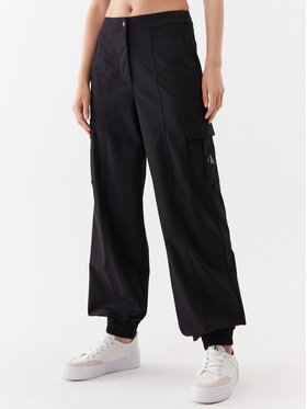Calvin Klein Jeans Calvin Klein Jeans Bavlnené nohavice J20J221636 Čierna Regular Fit