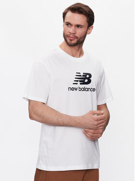 New Balance New Balance Póló Essentials Stacked Logo MT31541 Fehér Relaxed Fit