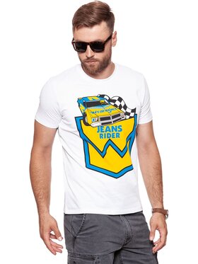 Wrangler Wrangler T-Shirt B&Y CREW TEE Kolorowy Regular Fit