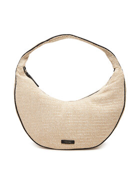 Calvin Klein Calvin Klein Torebka Pinched Raffia Large Shoulder Ba LV04F3060G Beżowy
