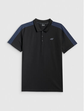 4F 4F Polo SPORTS CLUB Czarny Regular Fit