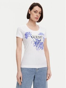 Guess Guess T-Shirt W5GI08 J1314 Weiß Slim Fit