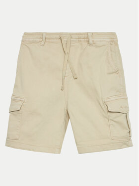 Pepe Jeans Шорти з тканини Ted PB800790 Бежевий Regular Fit
