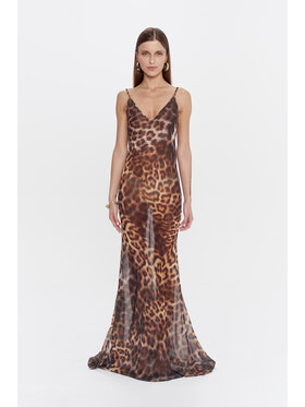 RÊVER DE MOI RÊVER DE MOI Sukienka CENIT DRESS Brązowy Slim Fit