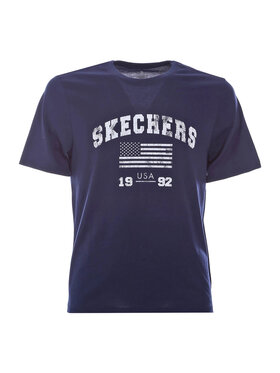 Skechers Skechers T-Shirt TS81-NVY Granatowy Regular Fit