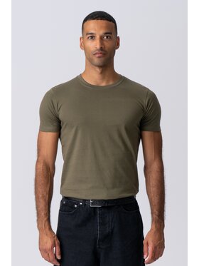 TeeShoppen TeeShoppen T-Shirt 'Muscle Collection' Khaki Slim Fit