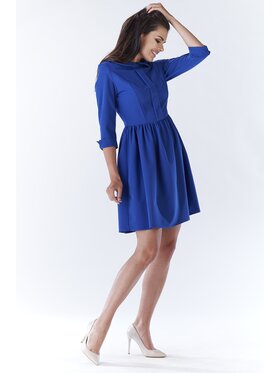 Awama Awama Každodenné šaty A183 Modrá Basic Fit