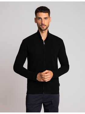 Borgio Borgio Kardigan cornaredo Czarny Regular Fit