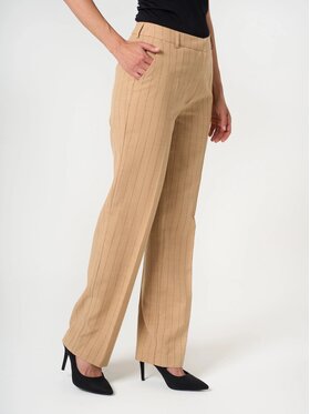 Willsoor Willsoor Spodnie materiałowe 68157 Brązowy Regular Fit