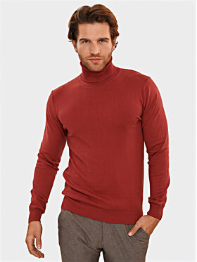Evenemen Evenemen Sweter Golf Bordowy Slim Fit