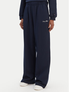 Tommy Hilfiger Tommy Hilfiger Teplákové nohavice Script WW0WW48784 Tmavomodrá Relaxed Fit