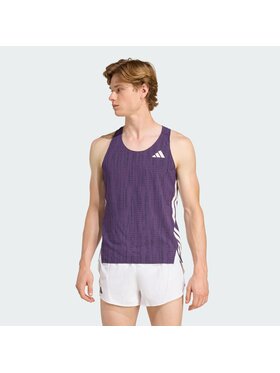 adidas adidas Tank top Adizero Running Fioletowy Slim Fit