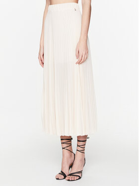 Patrizia Pepe Patrizia Pepe Spódnica plisowana 8G0324/AD08-B753 Écru Regular Fit