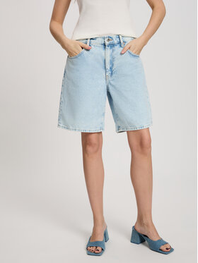Cross Jeans Cross Jeans Szorty jeansowe A 704-006 Niebieski Oversize