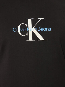 Calvin Klein Jeans T-shirt Distressed Monologo J30J326863 Crna Regular Fit