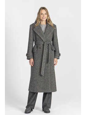 Deni Cler Milano Deni Cler Milano Płaszcz W-DC-8069-E5-I8-85-1 Szary Regular Fit