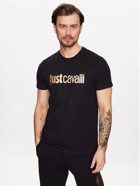 Just Cavalli Just Cavalli T-Shirt 74OBHF00 Černá Regular Fit