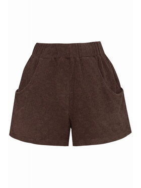 Magda Matyja Magda Matyja Szorty materiałowe Mauritius Bottom Brown Brązowy Oversize