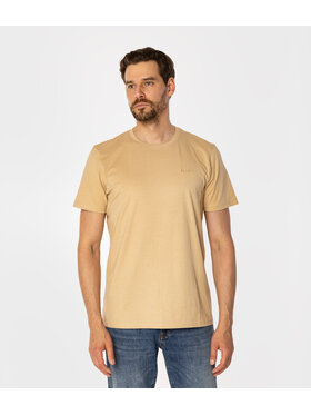 Lee Cooper Lee Cooper T-Shirt OBUTCH Beżowy Regular Fit