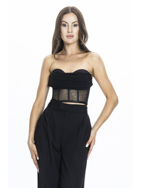 Angelika Józefczyk Angelika Józefczyk Gorset Top Gorsetowy Sanremo Czarny Czarny Skinny Fit