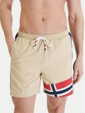 Napapijri Napapijri Pantaloni scurți pentru înot V-Reflect NP0A4G6H Bej Regular Fit