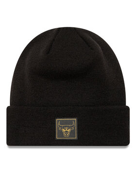 New Era New Era Шапкa Chicago Bulls Metallic Badge Cuff Knit 60424828 Чорний