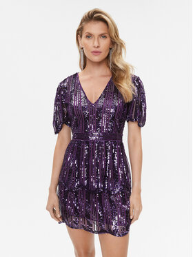 TWINSET TWINSET Koktejlové šaty 232TT2050 Fialová Slim Fit