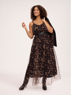 Fiorella Rubino Fiorella Rubino Sukienka wieczorowa 7085L001282N0V2 Brązowy Flared Fit