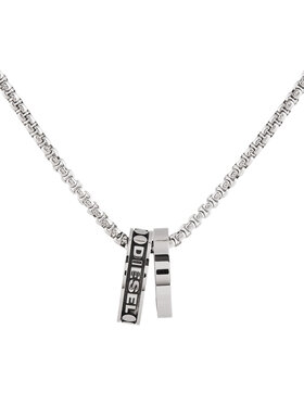 Diesel Ogrlica Double Pendant Only The Brave DX1168040 Srebrna