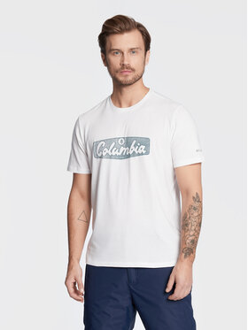 Columbia Columbia T-Shirt Rapid Ridge Graphic 1888813 Bílá Regular Fit
