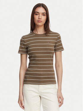 Tommy Hilfiger Tommy Hilfiger T-shirt New Cody WW0WW40587 Marrone Slim Fit